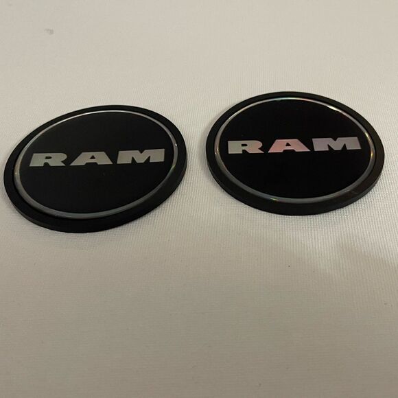 Dodge Ram car cup Coasters in black Set of 2 NWT - Picture 3 of 4